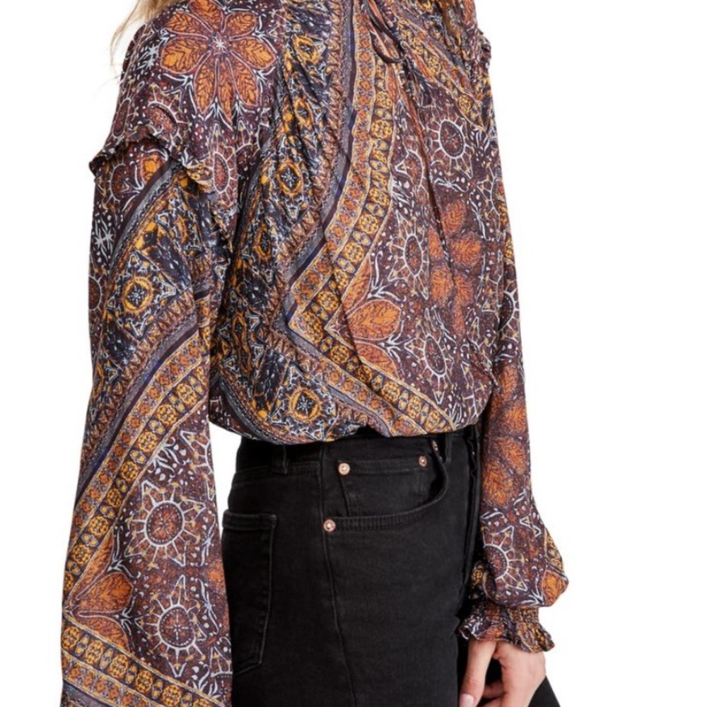 Free People Bohemian Floral Blouse - Picture 2 of 7